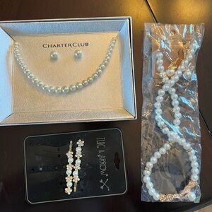 LOT of Costume Pearl Jewelry Collection